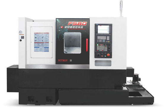 CNC Lathe Machine For Heavy Cutting With Servo Programmable Tailseat And Motorized Spindle