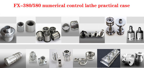 Precision CNC Lathe F580 Heavy Cutting and Servo Programmable Tailseat motorized spindle