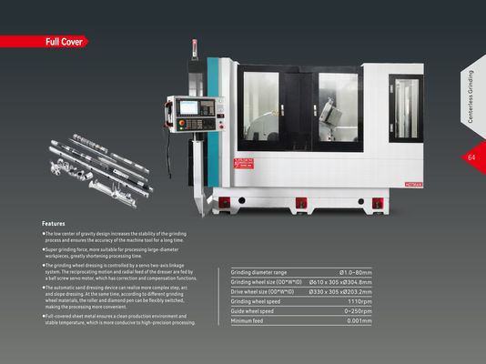 High Precision CNC Centreless Grinder  Super Strong Grinding Force Form Grinding For Hard Alloy FX-24CNC