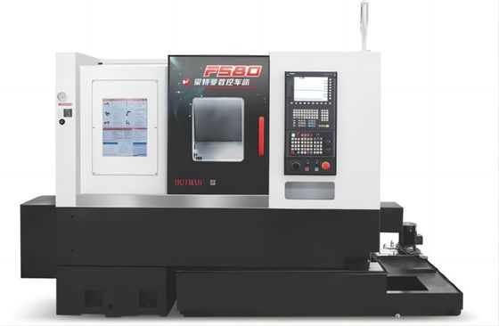 Precision CNC Lathe F580 Heavy Cutting and Servo Programmable Tailseat motorized spindle